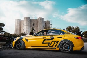 Alfa Romeo Giulia Quadrifoglio GTAm Conversion Kit by PariS'5 GaraGe - Complete Kit - FRP/ Carbon Fiber Combo